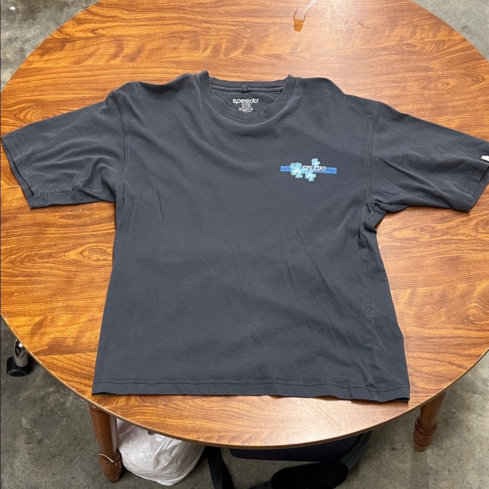Speedo Black T-Shirt with Blue Graphic